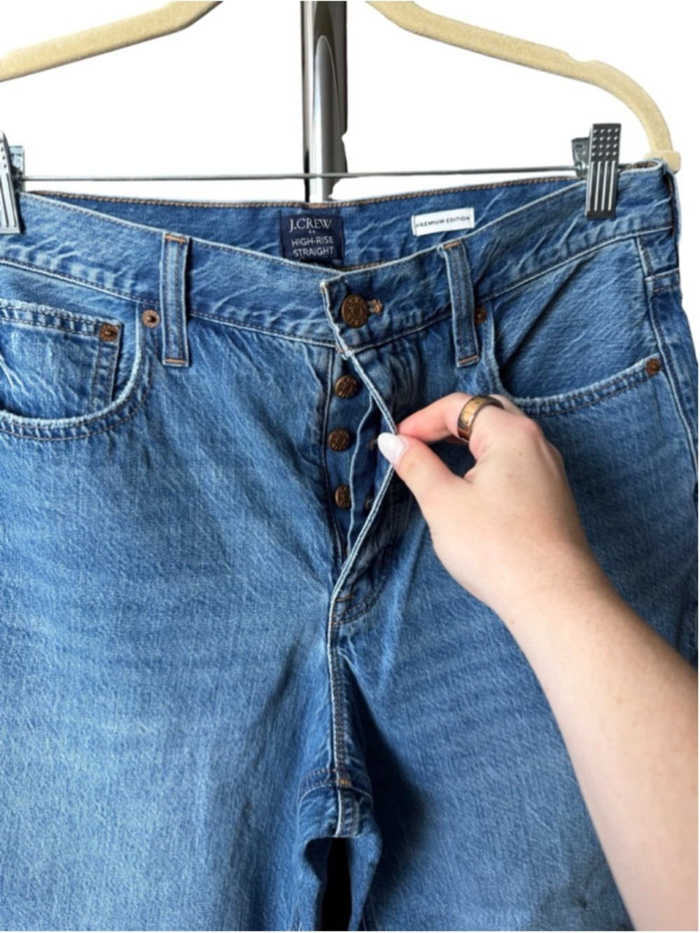 Women's J.Crew High-Rise Straight Jeans Size 30 - Picture 3 of 6